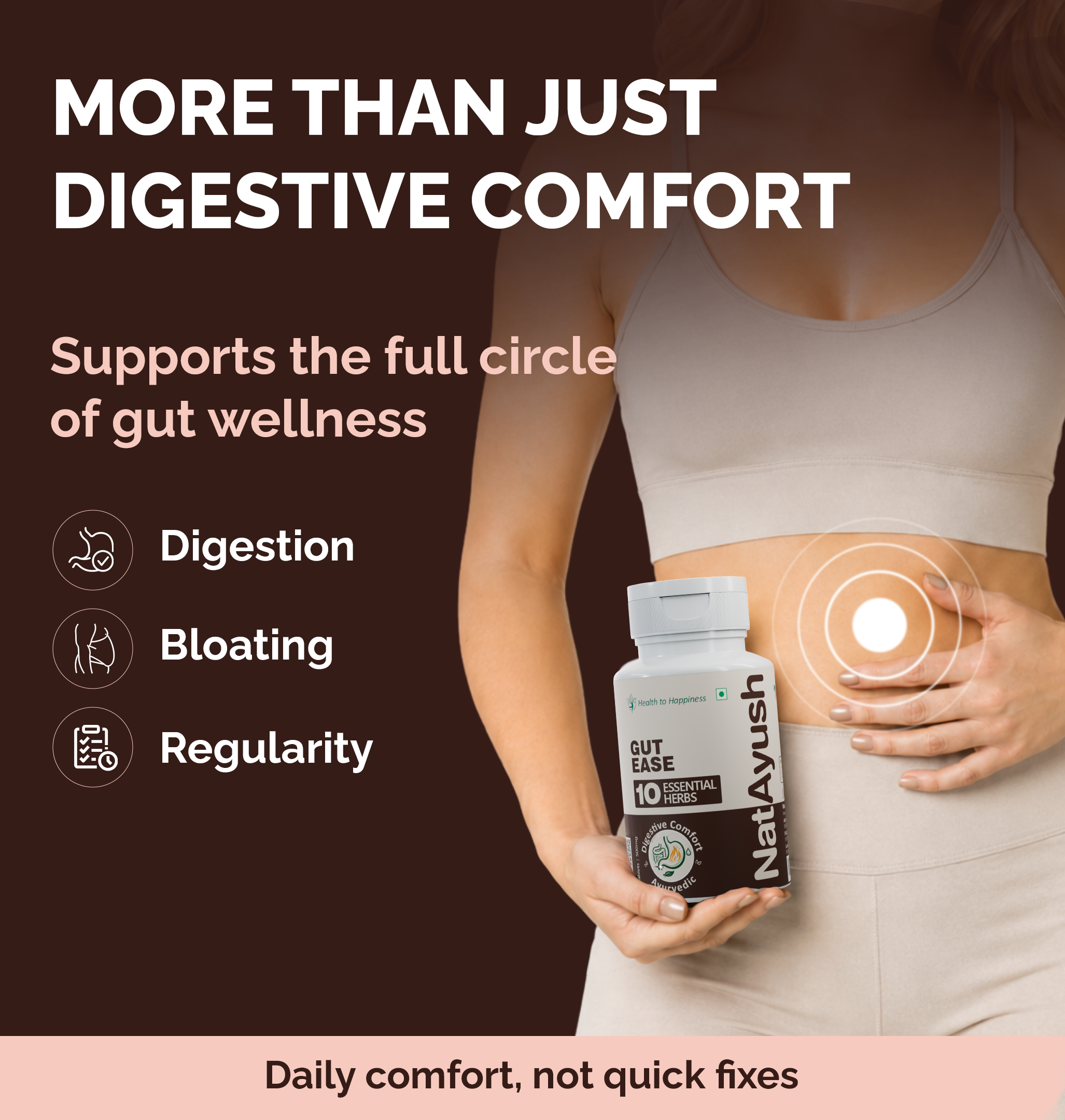 Gut Ease Tablet (Ayurvedic Digestive Comfort Tablets)