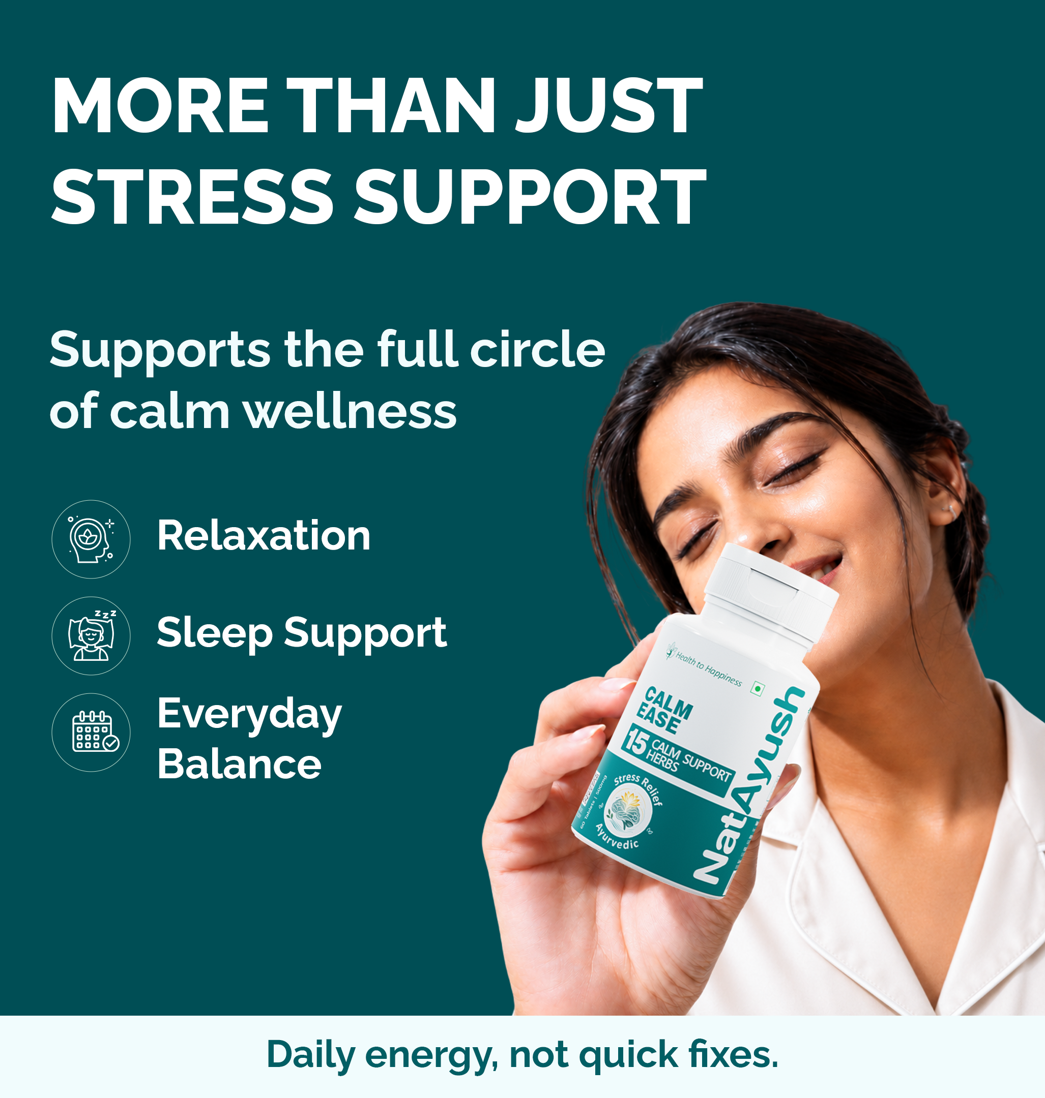 Calm Ease Tablet (Ayurvedic Calm Support Tablets)